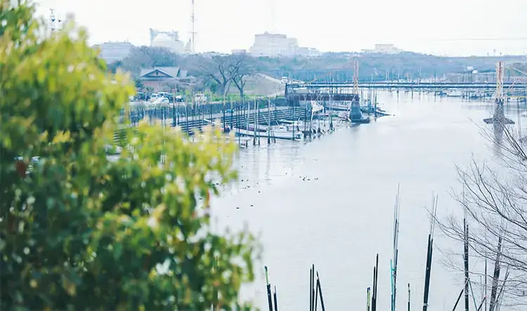 内海である有明海に流れる堂面川河口 - 海の病棟 | 福岡県大牟田市 不知火病院(うつ病の治療･入院･カウンセリング)