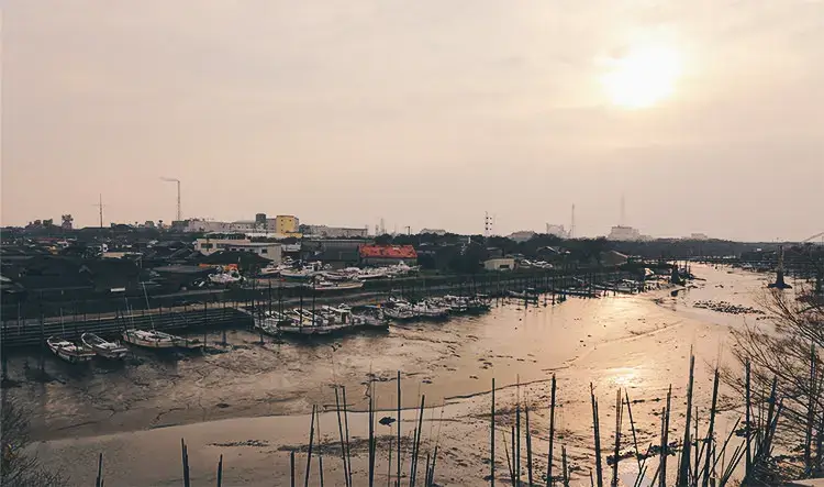 堂面川 潮の満ち引き風景 - 海の病棟 | 福岡県大牟田市 不知火病院(うつ病の治療･入院･カウンセリング)